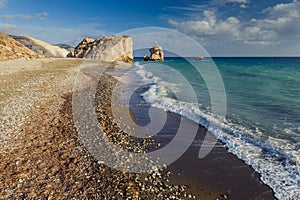 Aphrodite Beach on a sunny day