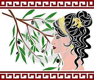 Aphrodite and olive branch photo