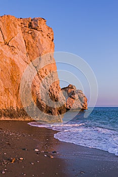 Aphrodite rock at sunset - Paphos Cyprus