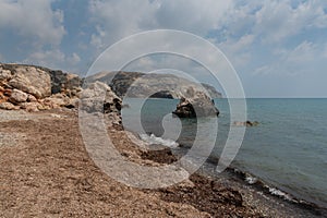 Aphrodite s Rock. Bay on the island of Cyprus with the legendary rock of Aphrodite
