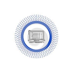 Api, app, coding, developer, laptop Line Icon. Vector isolated illustration