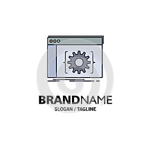 Api, app, coding, developer, software Flat Color Icon Vector
