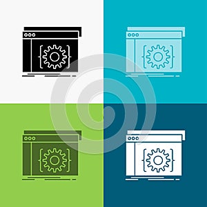 Api, app, coding, developer, software Icon Over Various Background. glyph style design, designed for web and app. Eps 10 vector