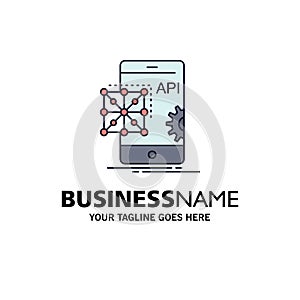 Api, Application, coding, Development, Mobile Flat Color Icon Vector
