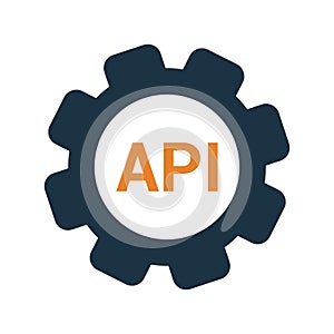 Api, application, interface icon. Simple editable vector graphics