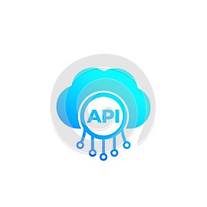 API, cloud software integration icon