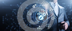 API Application Programming Interface Development technology concept.
