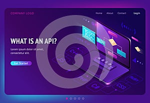 Api application programming interface isometric