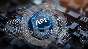 API, Application Programming Interface. Software Development, Modern Technology, Business Concept.
