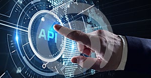 API - Application Programming Interface. Software development tool. Business  modern technology  internet and networking concept
