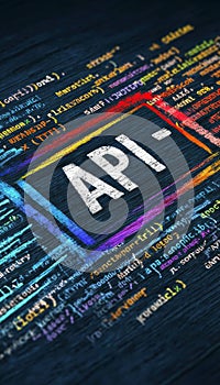 API Application Programming Interface Software Development Tool In Colorful Programming Code