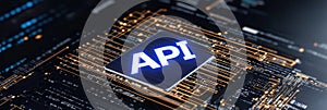 API. Application Programming Interface. Software Development Tool Technology Background