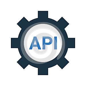 Api, application, software icon. Simple editable vector design isolated on a white background