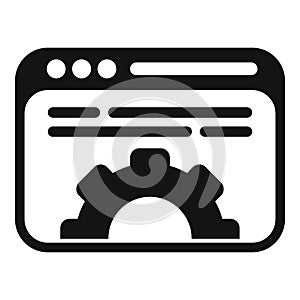 Api code icon simple vector. Develop program php