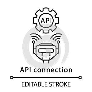 API connection linear icon