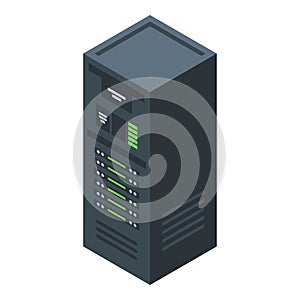 Api data server icon isometric vector. Software cloud