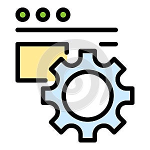 Api gear icon vector flat