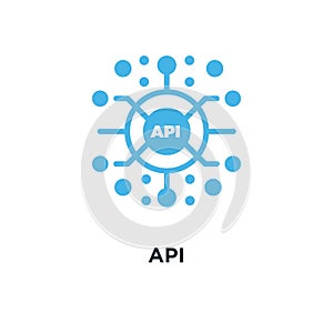 api icon. application programming interface concept symbol desig