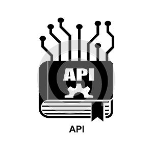 API Icon. Cloud api icon. Application programing interface web service isolated on background