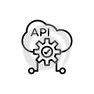 API icon isolated on white background
