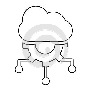 Api Icon In Outline Style