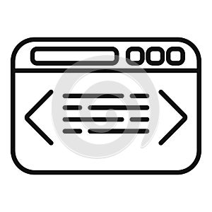 Api icon outline vector. Develop code