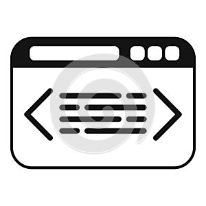Api icon simple vector. Develop code
