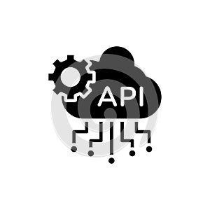 API icon isolated on white background
