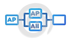 API Integration Icon for Software Development and Connectivity, vector design Generative AI