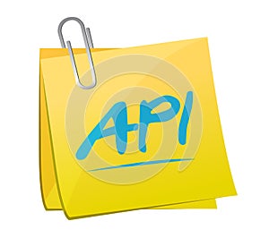 Api memo post sign concept illustration design