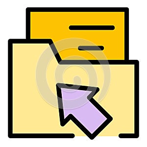 Api personal folder icon vector flat