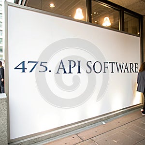 API software isolated on white background