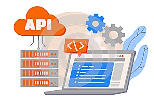 API technology vector concept