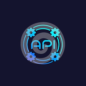 API vector icon, application programming interface