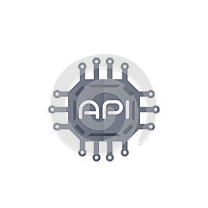 API vector icon, software integration