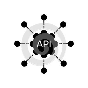 API vector icon. software integration illustration sign. application symbol. Cloud logo. development sign or logo.