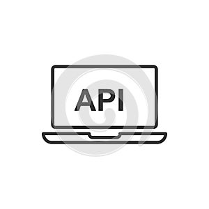 API vector isolated flat icon