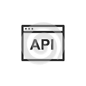 API vector isolated flat icon