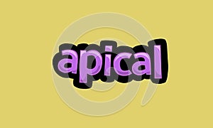 APICAL writing vector design on a yellow background