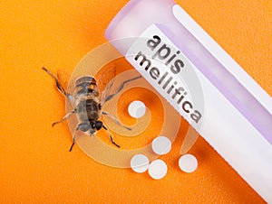 Apis Mellifica homeopathic medication and bee