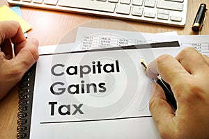 ÃÂ¡apital gains tax CGT. photo