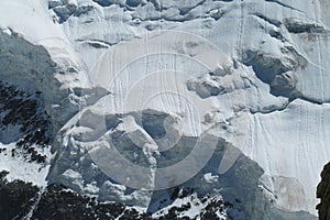 Apline dangerous glacier