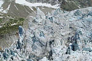 Apline glacier blue ice