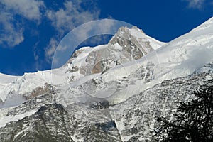 Apline glacier and peak