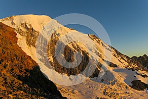 Apline peaks at Montblanc