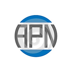 APN letter logo design on white background. APN creative initials circle logo concept.