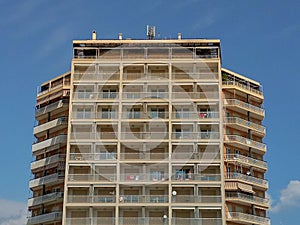 Apoartments building in the italian riviera ligue photo