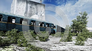 Apocalipse view. Armageddon view. concept. 3d rendering.