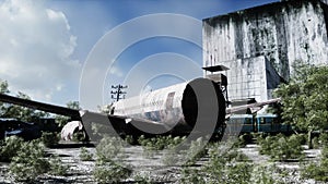 Apocalipse view. Armageddon view. concept. 3d rendering.