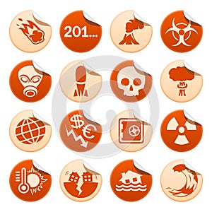 Apocalyptic and natural disasters stickers photo